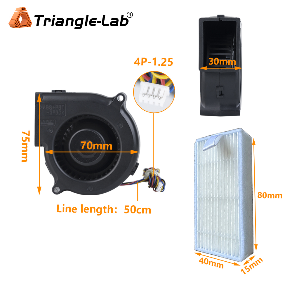Bambulab P2S Cabin Air Purifier with 7530 blower fan