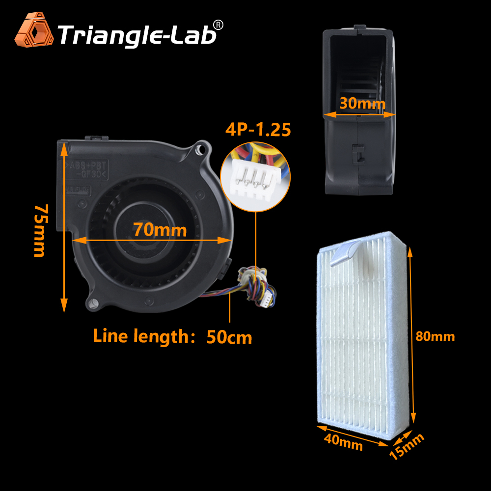 Bambulab P2S Cabin Air Purifier with 7530 blower fan