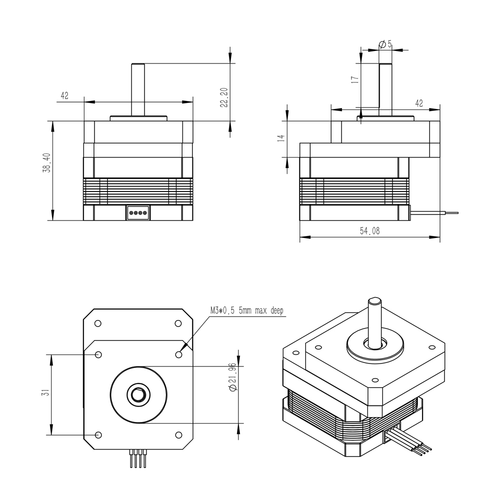 Nema 17 Geared Stepper Motor