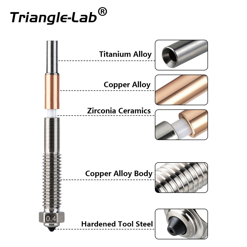 For QIDI MAX4 Bimetal Hardened Steel Nozzle