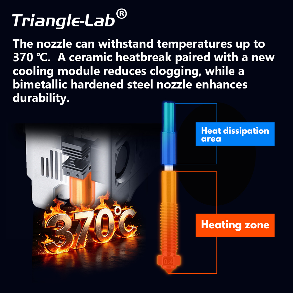 For QIDI MAX4 Bimetal Hardened Steel Nozzle
