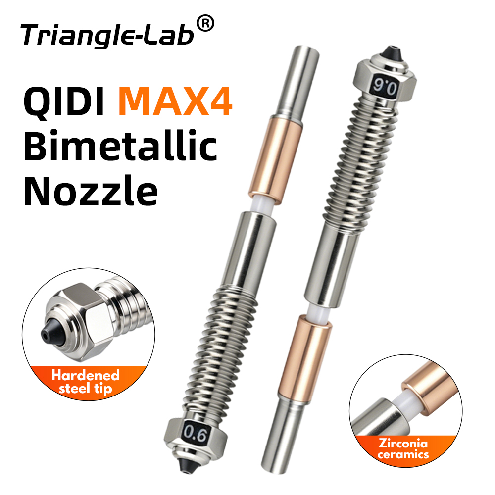 For QIDI MAX4 Bimetal Hardened Steel Nozzle