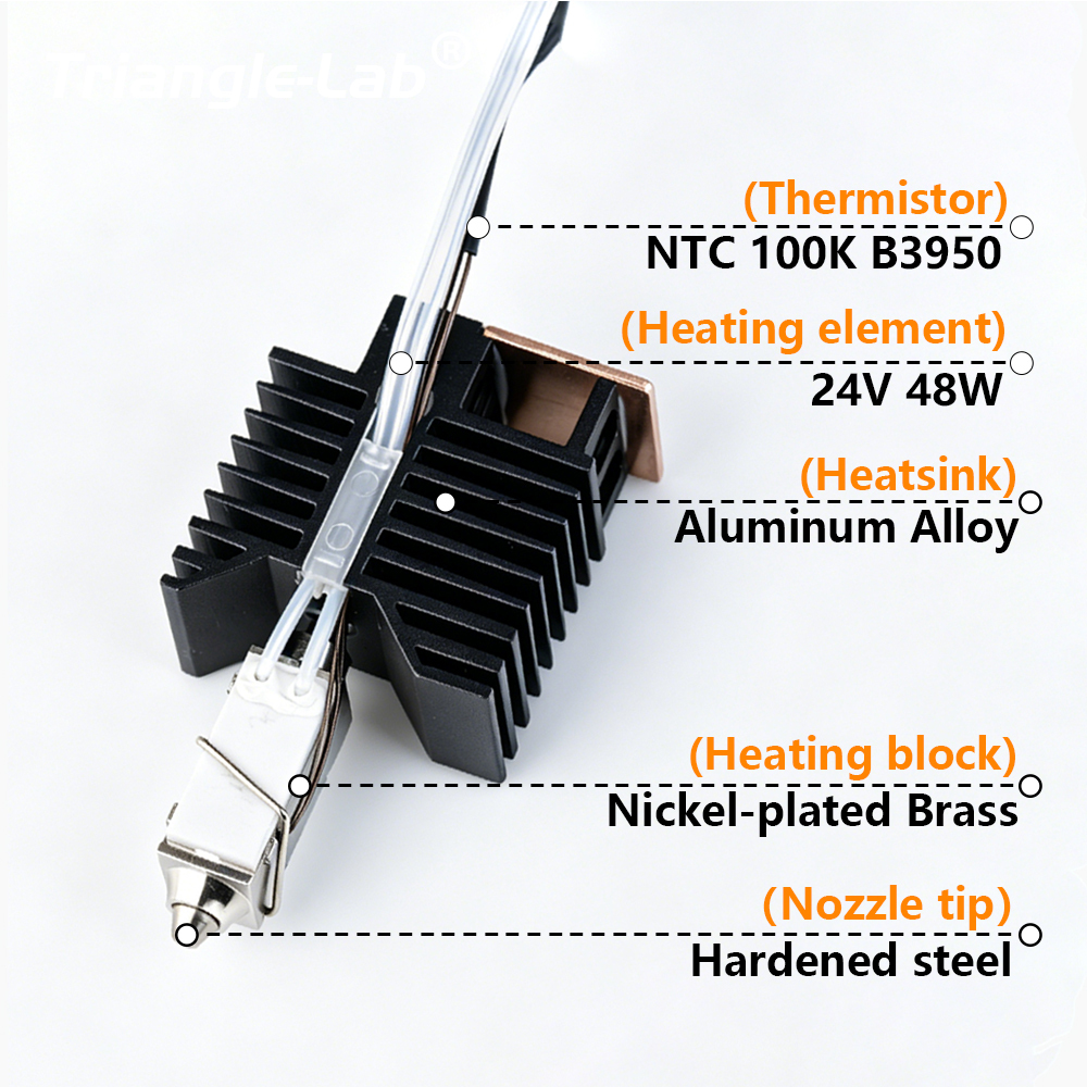 Hardened Steel Hotend Assembly For Snapmaker U1