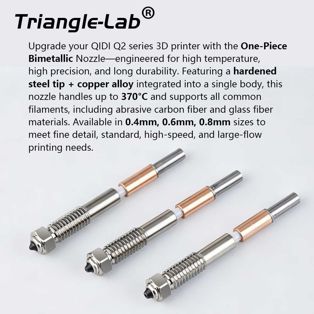 For QIDI Q2/Q2C Bimetallic Nozzle