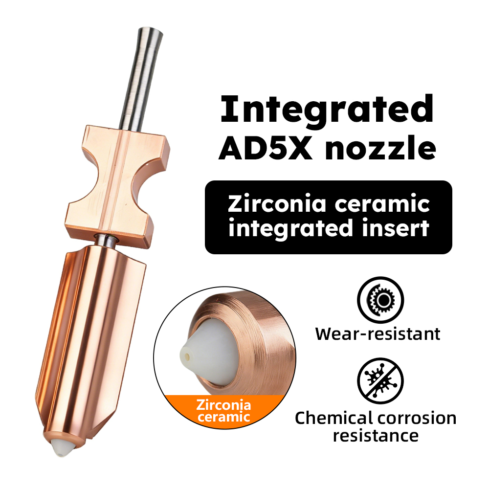 AD5X Zirconia ceramic nozzle AD5X Tungsten steel nozzle Upgrade integrated