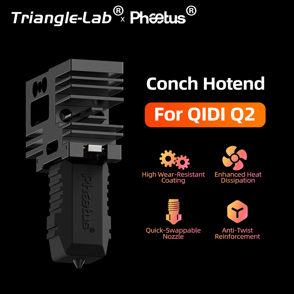 Phaetus Conch For QIDI Q2 With EndCoat Nozzle