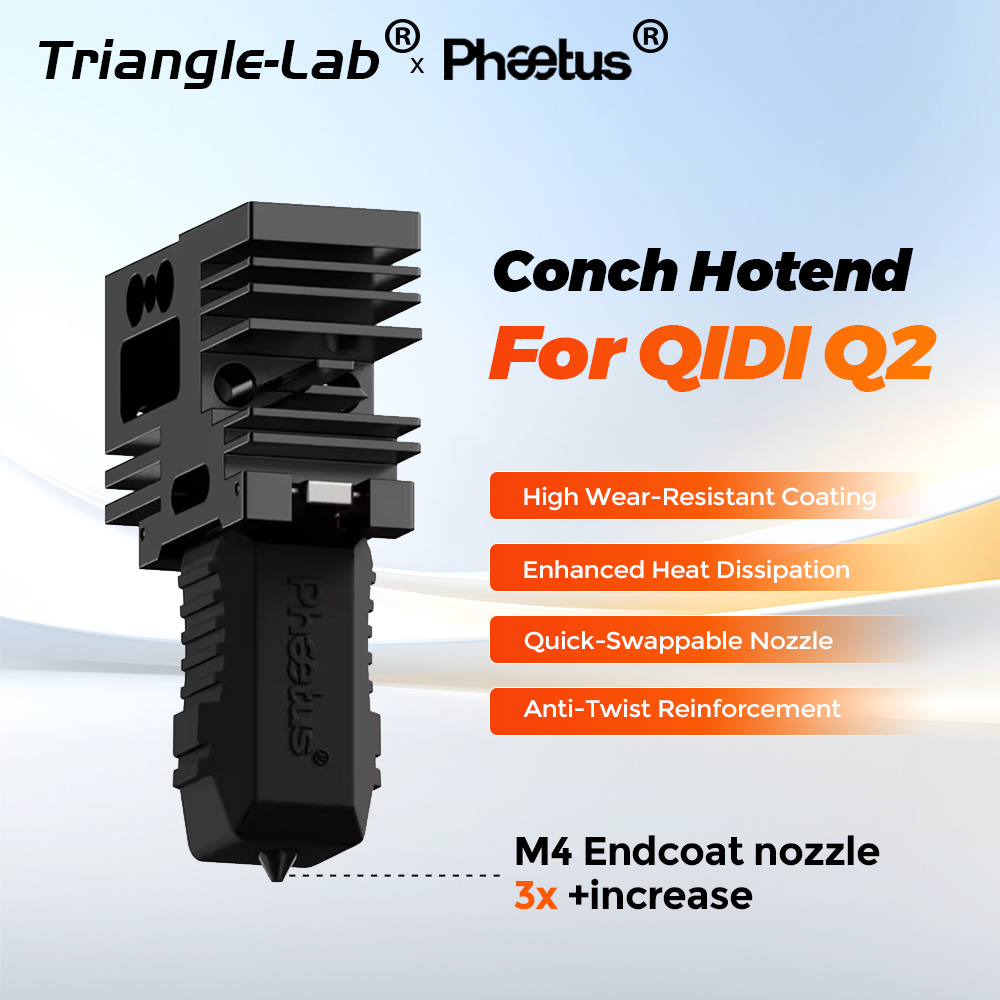 Phaetus Conch For QIDI Q2 With EndCoat Nozzle