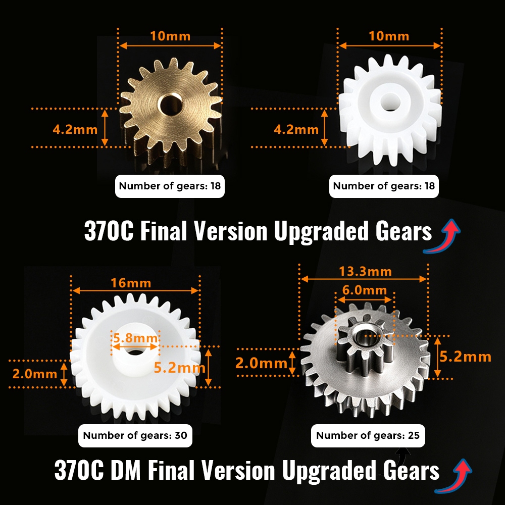 BMCU 370C Final Version Brass Gear 370C DM Metal Gears