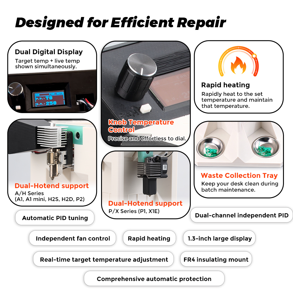 NRS-PA2 Bambu Nozzle & Hotend  Repair Station