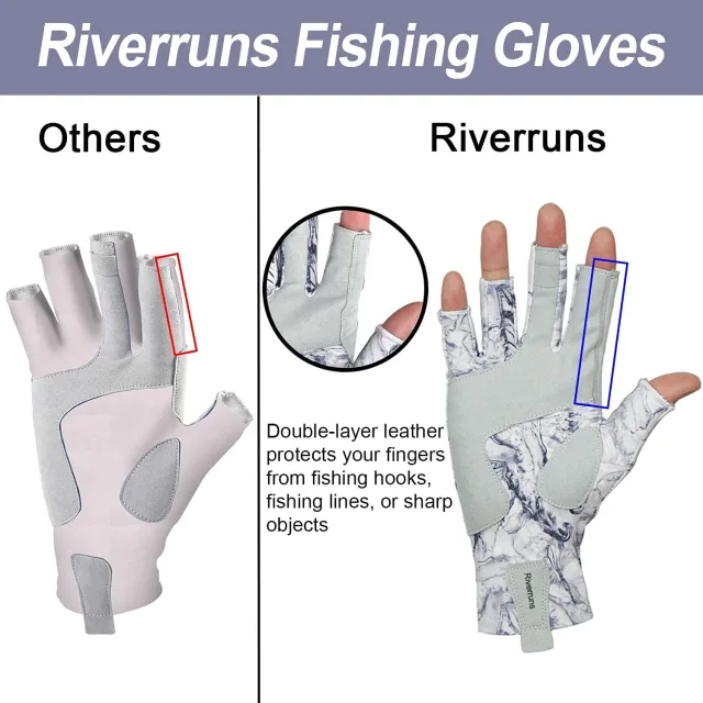 Buff Fingerless Fishing Gloves for sale