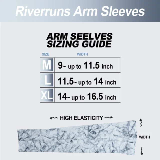 Riverruns Fishing Arm Cooling Sleeves with Headscarf, Arm Warmers With Thumb Hole for Men Outdoor Activities.