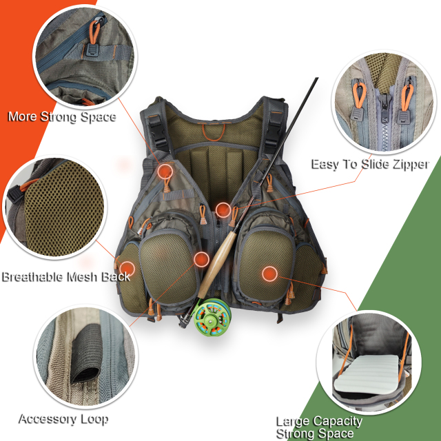 Aventik Fly Fishing Vest Backpack, Fishing Chest Pack Fishing Vest