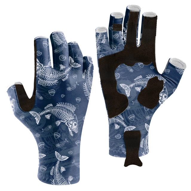 Riverruns UPF 50+ Fingerless Fishing Gloves UV Protection for Men