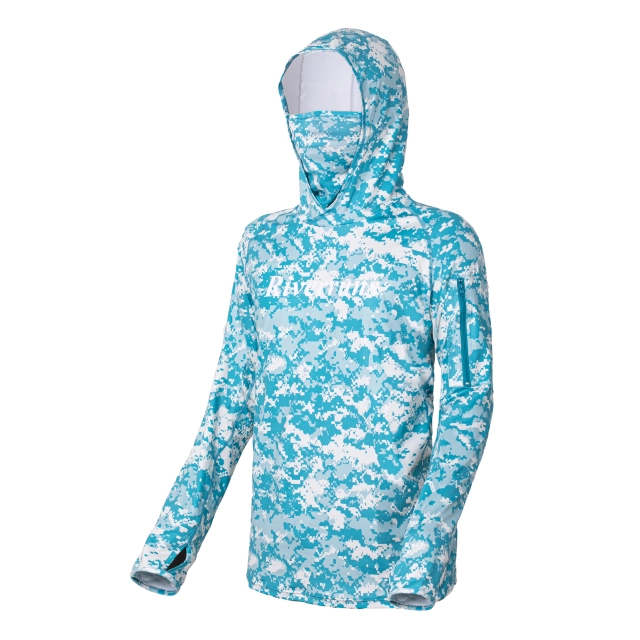 Riverruns UPF 50+ Fishing Hoodie, Sun Hooded Fishing Shirt, Sun