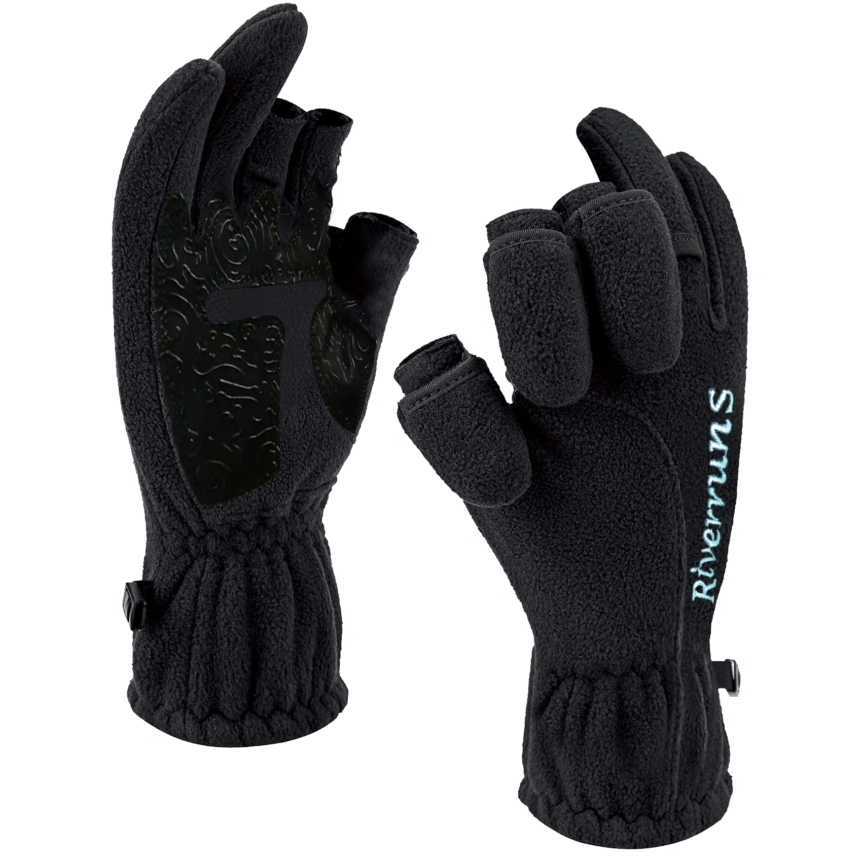 GLACIER Hybrid Angler Fleece Lined Neoprene Fishing Gloves