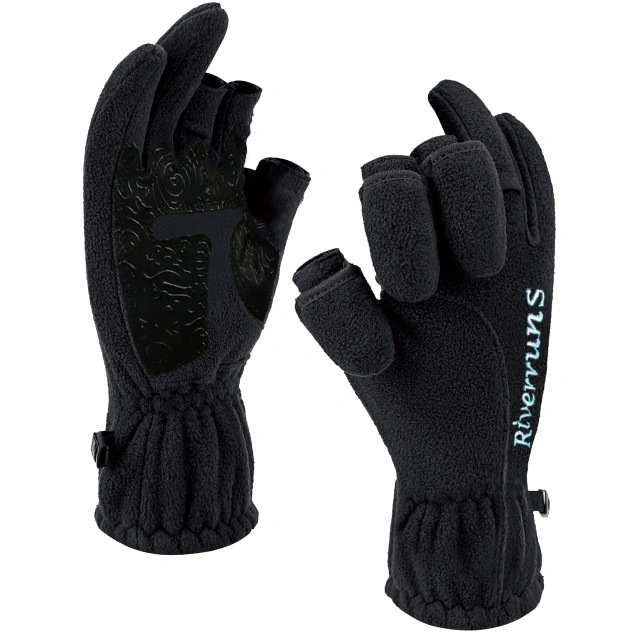 Riverruns Fleece Fishing Gloves, Winter Fishing Gloves Flip Top