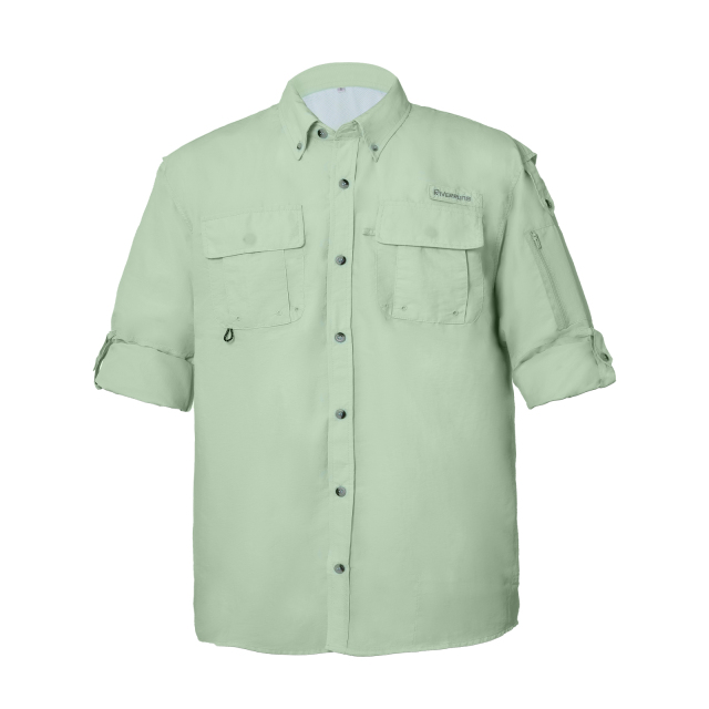 RiverRuns UPF 50+ Men's long sleeve fishing shirt. UV protection with quick dry & water-resistant material for hiking, fishing and camping.