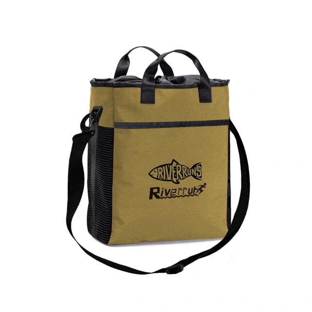 Riverruns Fishing Hunting Wader Bag with Vented Mesh, Waders Boots Bag, Fly Fishing Backpack for Fishing, Hiking, Camping (Medium, Khaki)