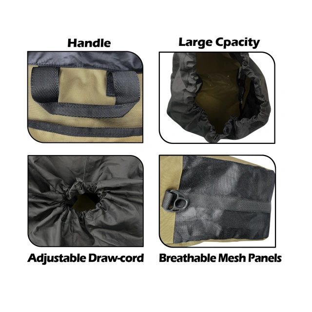 RIVERRUNS Fishing Hunting Wader Bag with Vented Mesh, Waders Boots