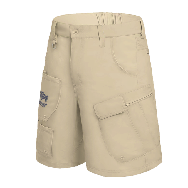 Riverruns 9 Pockets Performance Fishing Shorts, Water-Repellant Cargo Short, Breathable UPF 50+ Hiking Short