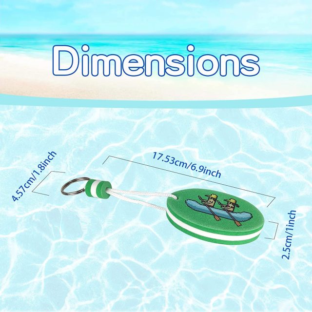 EDSRDRUS Floating Keychain Glow in The Dark Floating Foam Key Chain for Surfing Swimming Diving Fishing