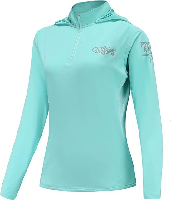 Riverruns Women's Performance Fishing Hoodie Long Sleeve UPF50+ Lightweight For Hiking Fishing Outdoor