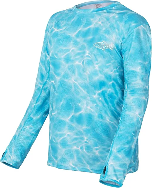 Riverruns UPF 50 Long Sleeve Fishing Shirt, Light Weight Fishing Shirt Men  with Sun Protection Outdoor