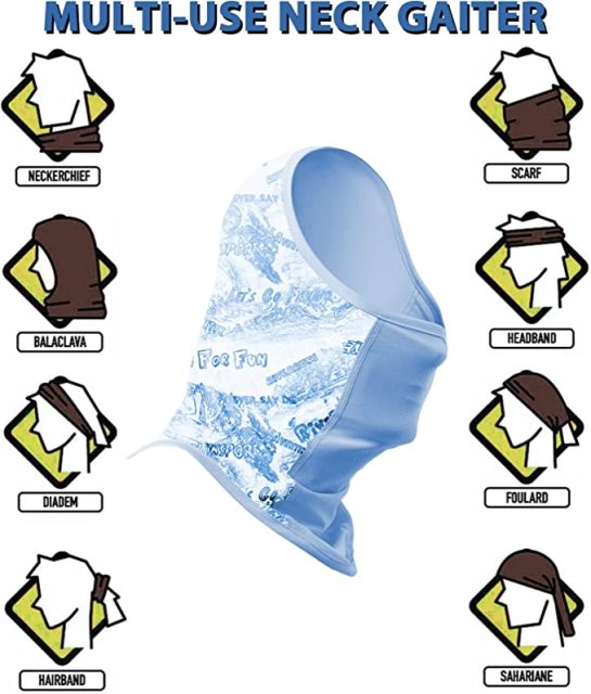 Riverruns Super Breathable Neck Gaiter,Multi-use Headscarf for Fishing Hunting Kayaking Hiking Cycling