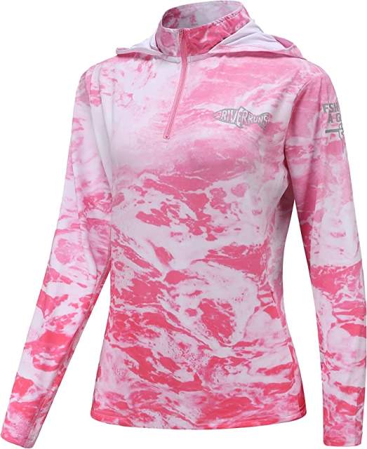 Riverruns Women's Performance Fishing Hoodie Long Sleeve UPF50+ Lightweight For Hiking Fishing Outdoor