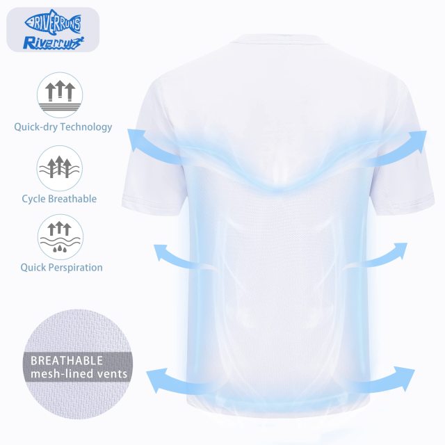 Riverruns UPF 50+ Fishing Shirt for Men, Light Weight Breathable Sun Protection Fishing Shirt for Outdoor Activity
