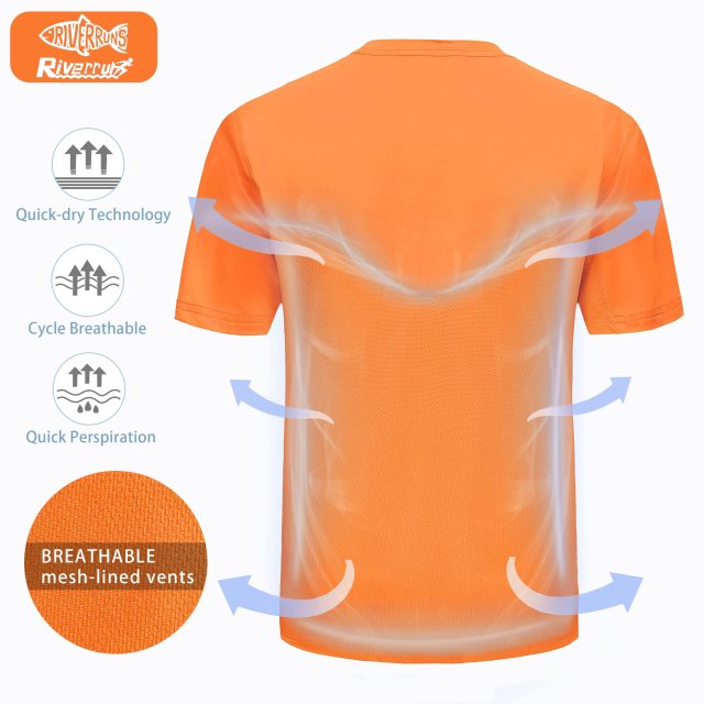 Riverruns UPF 50+ Fishing Shirt for Men, Light Weight Breathable Sun Protection Fishing Shirt for Outdoor Activity