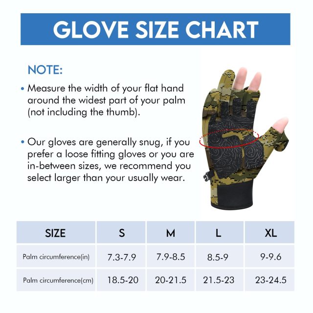 Riverruns Flexible Fishing Gloves Fleece Lining Windproof Ice Fishing Gloves Water-Repellent Touchscreen 3 Cut Fingers