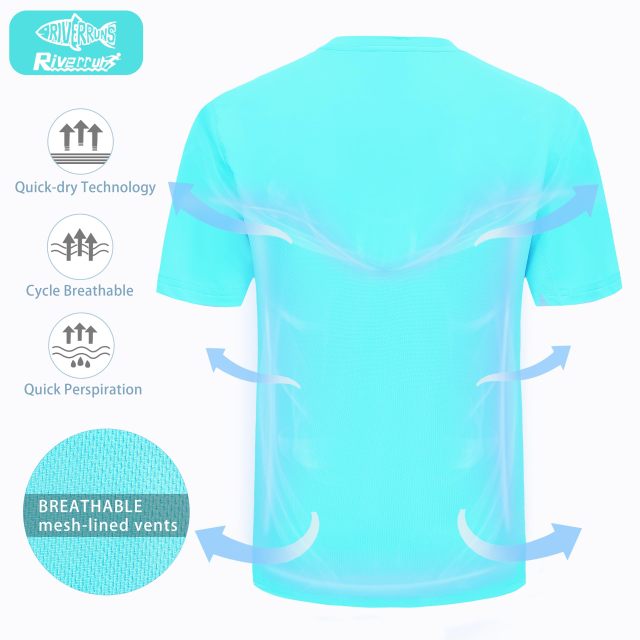 Riverruns UPF 50+ Fishing Shirt for Men, Light Weight Breathable Sun Protection Fishing Shirt for Outdoor Activity