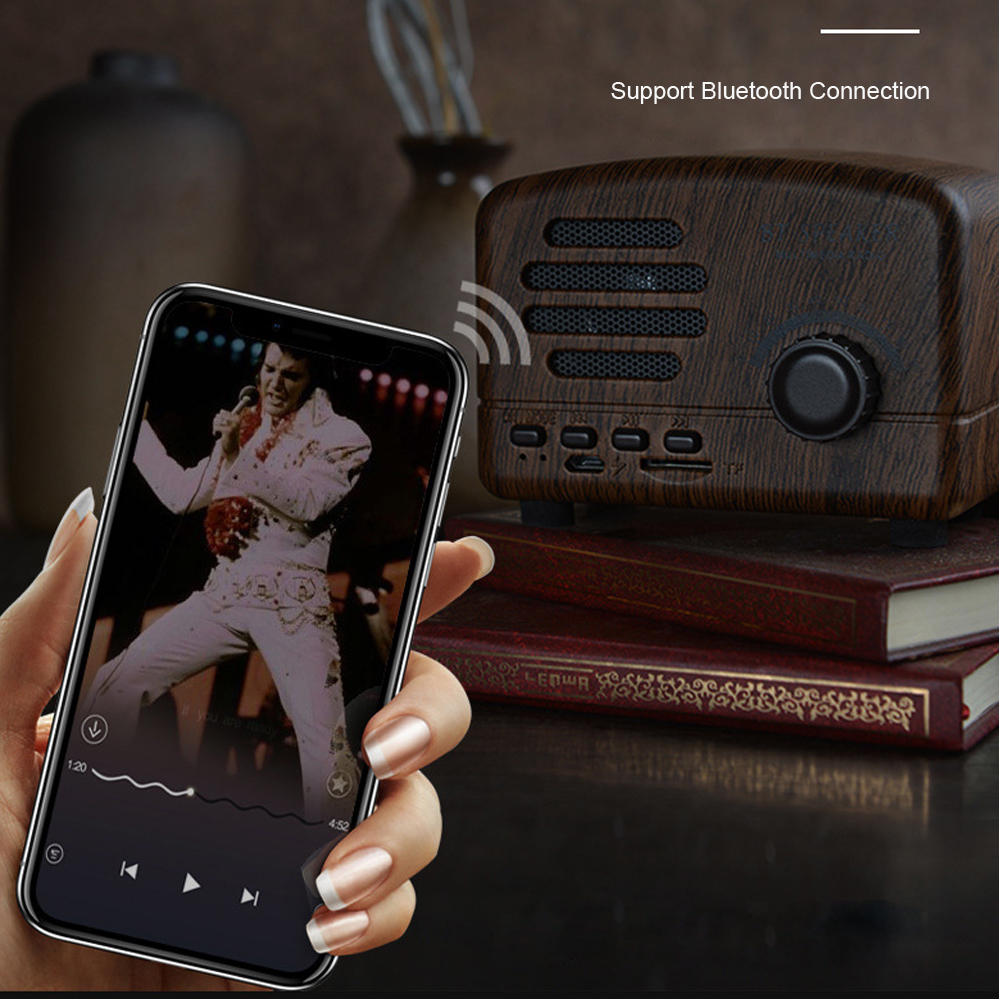 Bobotel 1200mAH Retro style mini size wireless bluetooth speaker