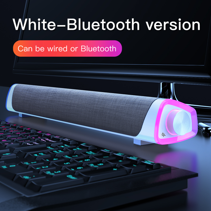 OEM Manufacturer Som Wireless Bluetooth USB SoundBar for TV Home Theater Speaker System Mini Sound Bar with RBG light