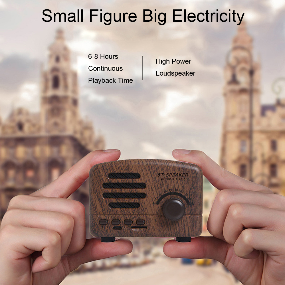 Bobotel 1200mAH Retro style mini size wireless bluetooth speaker