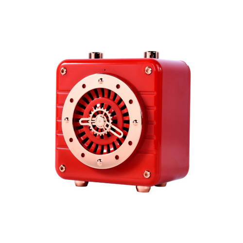 Clock design square handsfree retro wireless speaker for indoor outdoor