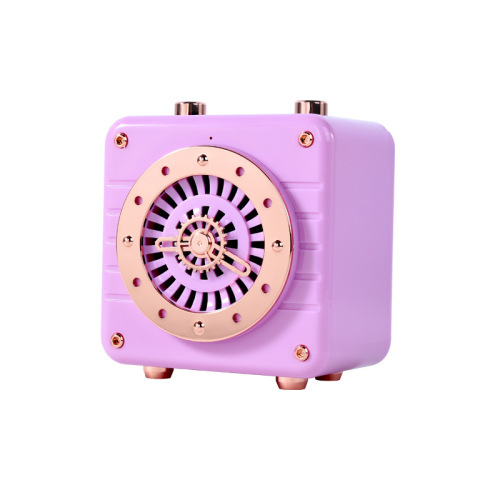 Clock design square handsfree retro wireless speaker for indoor outdoor