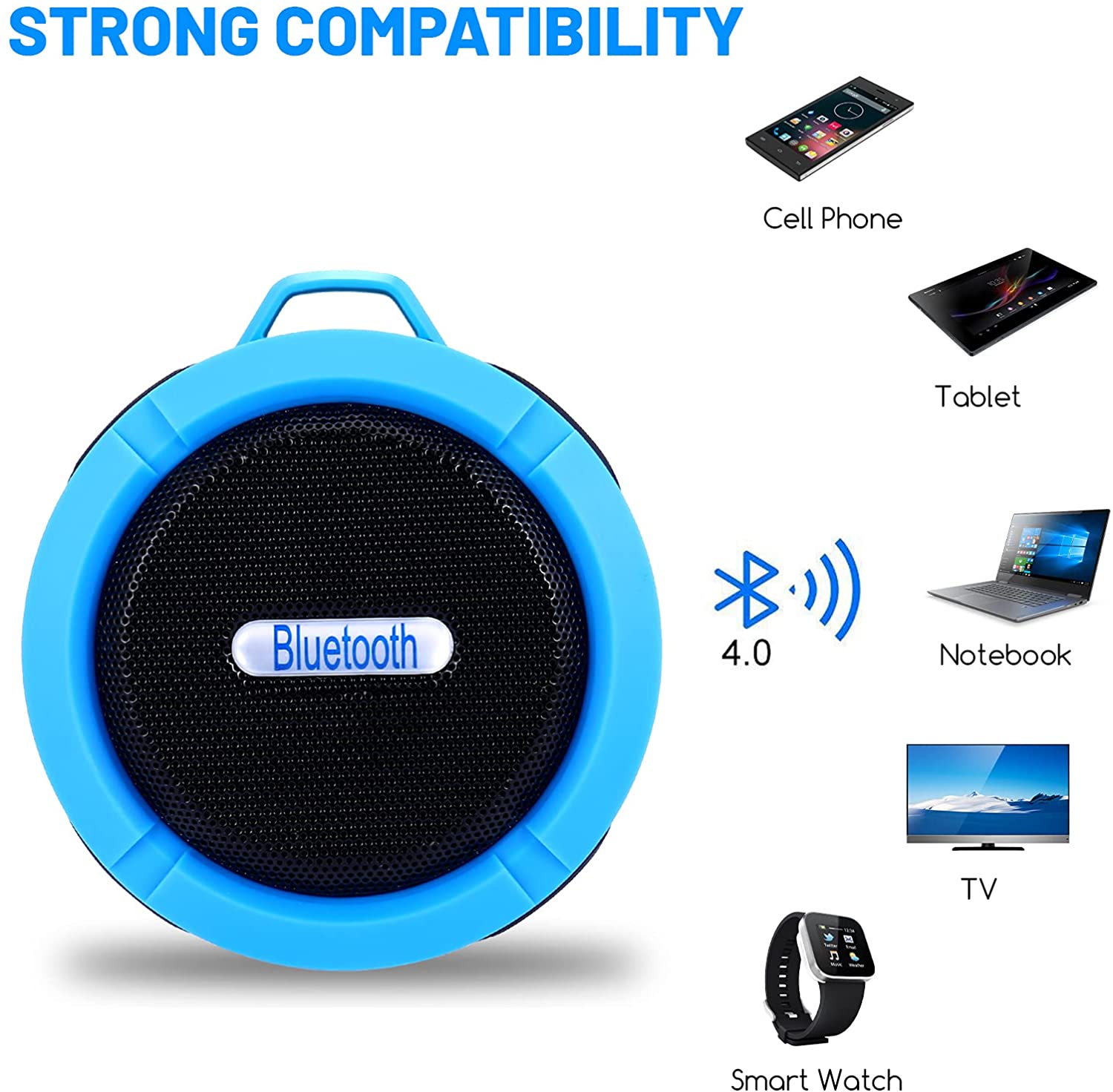 Good quality IPX5 shower waterproof speaker with suction