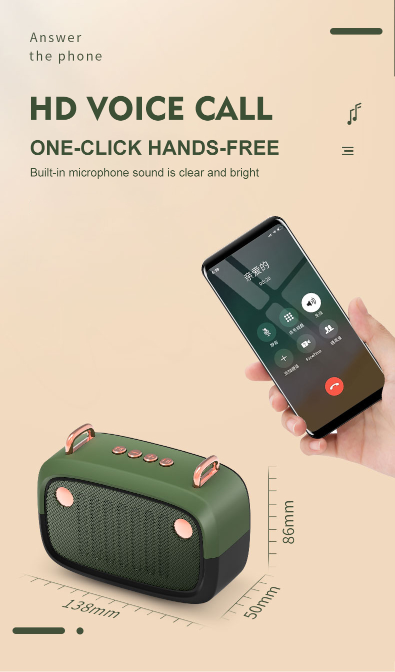 HD Voice Call Handsfree Small Mini Bluetooth Speaker
