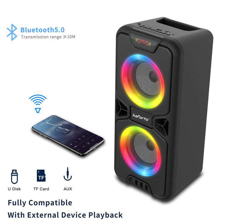 Bluetooth wireless outdoor speaker with optical microphone and radio