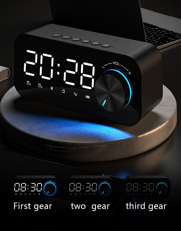 Time Display Mirror alarm clock wireless bluetooth speaker