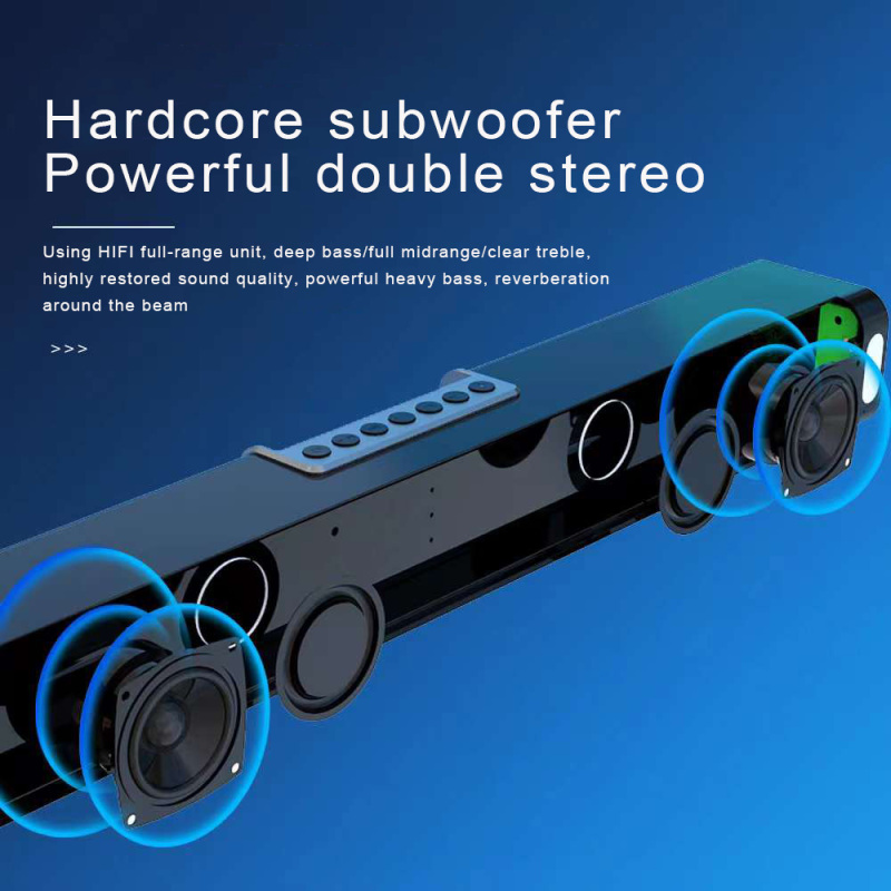 Strong Bass Sub-woofer TV Soundbar Speaker with RGB light