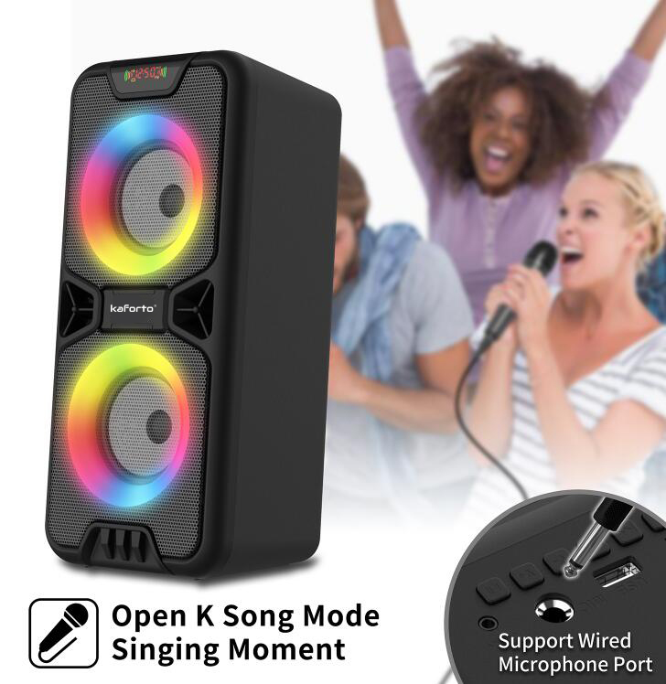 Bluetooth wireless outdoor speaker with optical microphone and radio