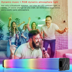 Strong Bass Sub-woofer TV Soundbar Speaker with RGB light