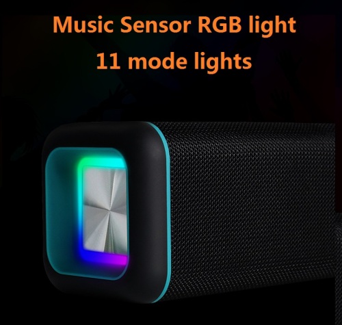 Strong Bass Sub-woofer TV Soundbar Speaker With music sensor RGB light