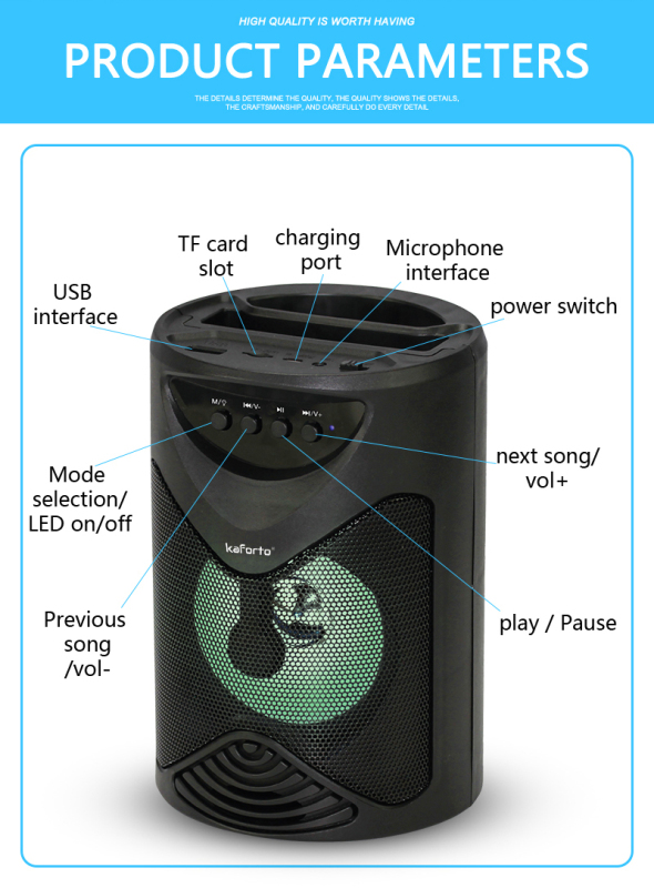 5W Portable Speaker Audio System for Home Wireless Speakers Portable