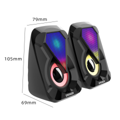 new dual louder speakers for PC gamming with RGB light 2.0 laptop speaker usb input