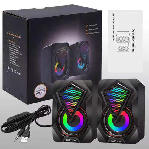 New dual louder speakers for PC gaming with RGB light 2.0 laptop Bluetooth speaker