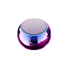 M3 Round Metal Electroplating Bluetooth 5.0 TWS Mini Outdoor Portable Wireless Bluetooth Speakers